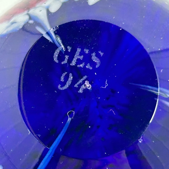 PAPERWEIGHT GLASS EYE STUDIO GES VINTAGE ART GLASS GES 94 - Picture 3 of 6